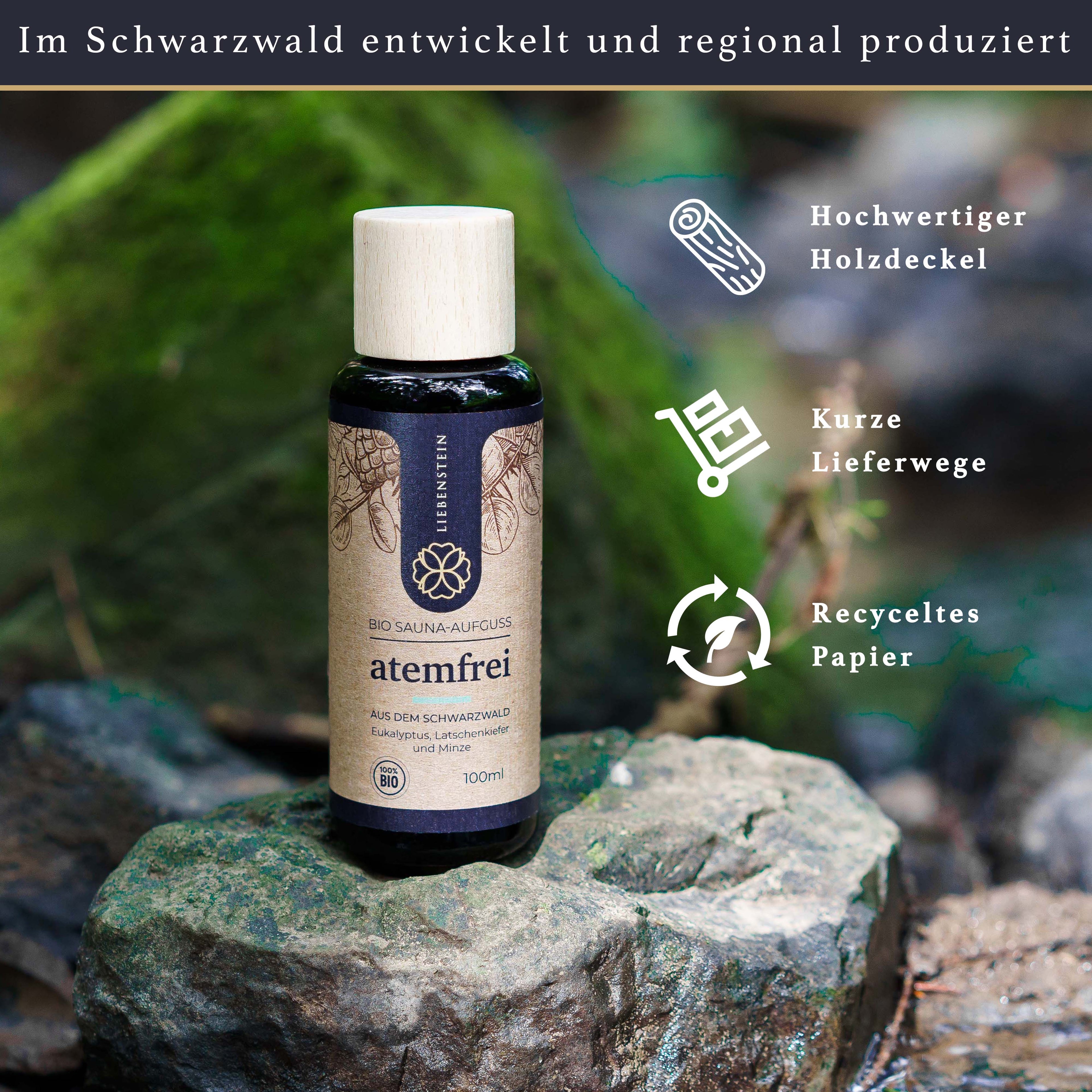 BIO Saunaaufguss - Eukalyptus, Latschenkiefer & Minze - 100ml
