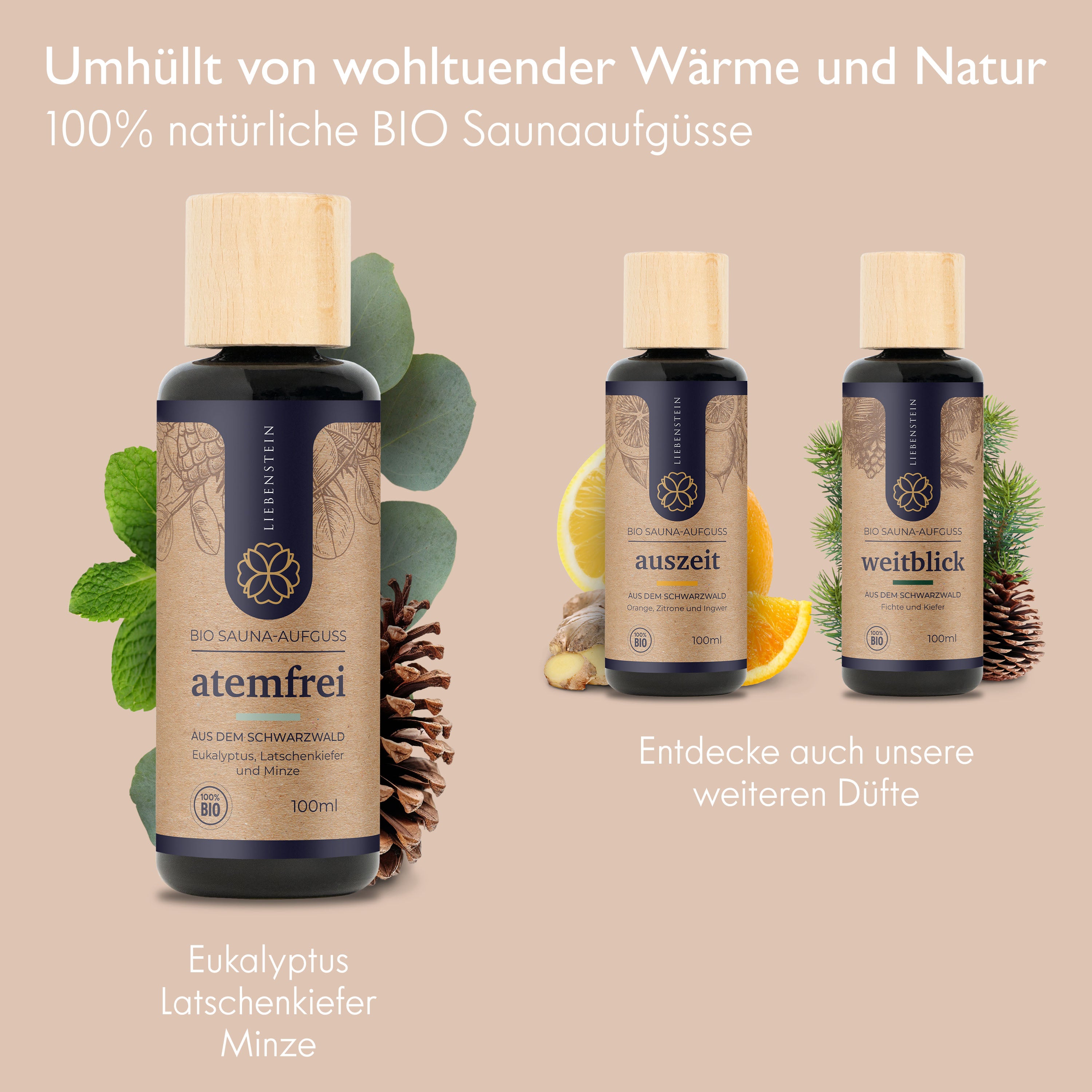 BIO Saunaaufguss - Eukalyptus, Latschenkiefer &amp; Minze - 100ml